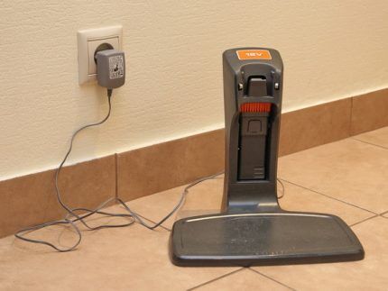 Charging station at storage area