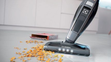 Cleaning with an Electrolux vertical vacuum cleaner