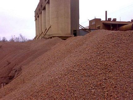 Expanded clay for insulation