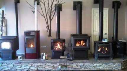 Variety of wood stoves