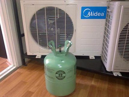 Refrigerant inside the split system