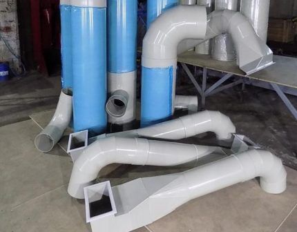 Conduits d'air ronds en plastique