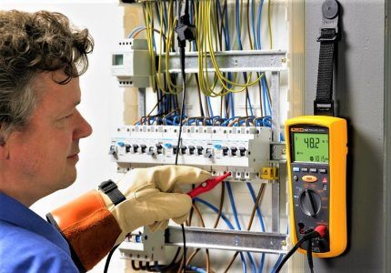 Electrical testing in the panel