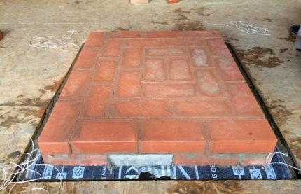 The first row of furnace masonry