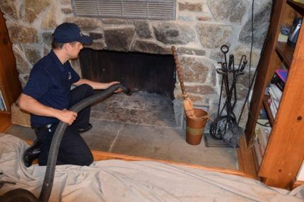 Mechanical cleaning of chimneys 