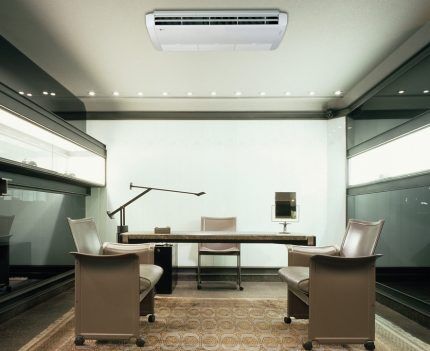 Ceiling air conditioner in office