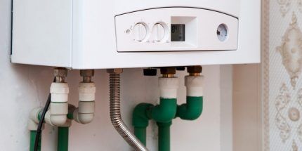 Gas water heater connection point