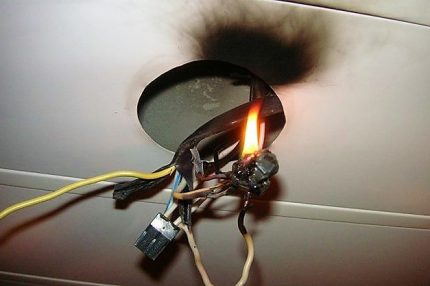 Incendie des fils connectés