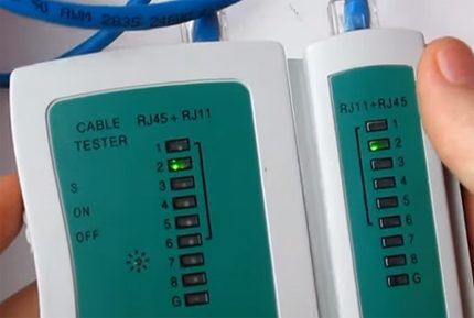 Network cable testing