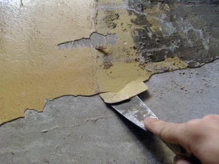 Procedure for removing old paint