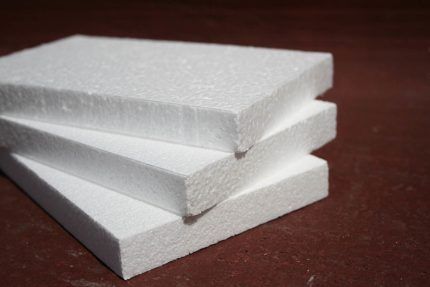 Foam plastic for insulation of internal walls