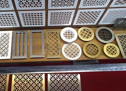 Decorative grilles for ventilation 