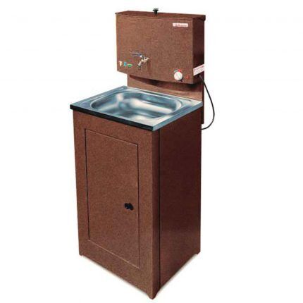 Washbasin for a summer residence with water heating function