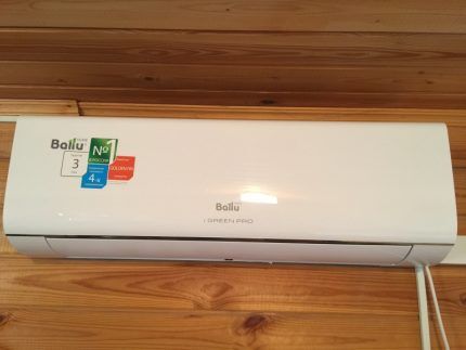 Ballu split system indoor unit housing 