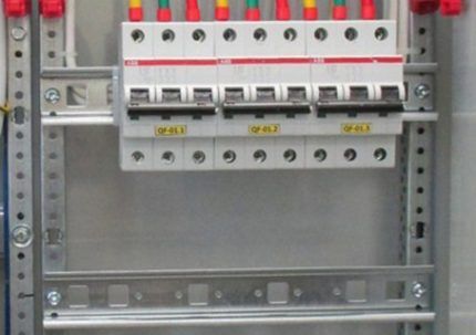 DIN rail for mounting equipment
