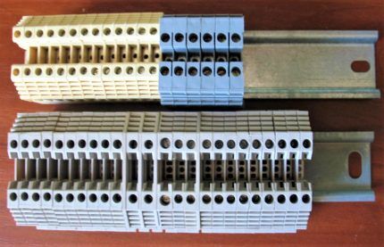 Terminal blocks for DIN rail