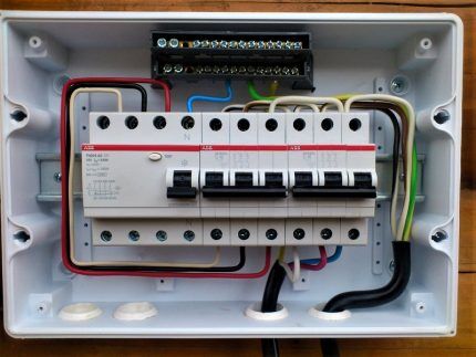 Group panel without electric meter