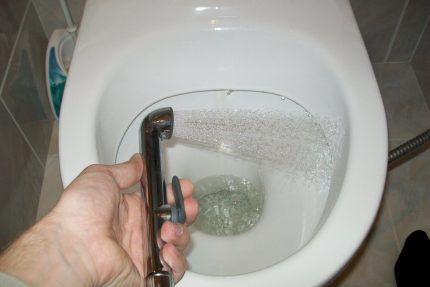 Using a hygienic shower