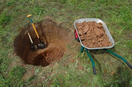 Transporting soil from a well