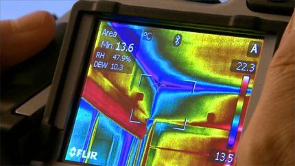 Thermogramme avec une caméra thermique