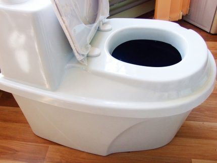 Dry toilet in the house