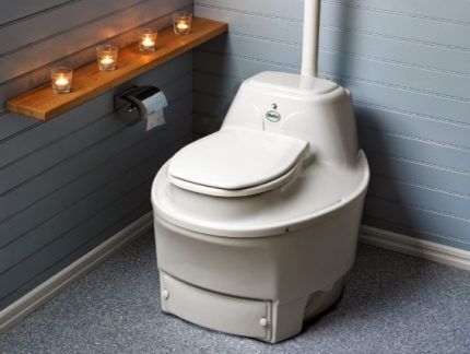 Connecting a dry toilet