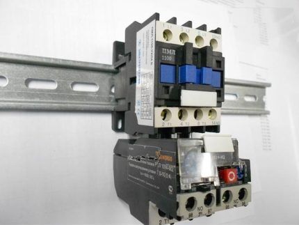 DIN rail starter