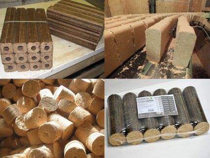 Type of sawdust briquettes