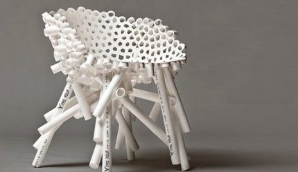 Chair made of pipes