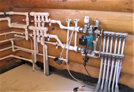 Heating pipe layout