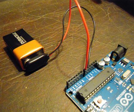 Powering the Arduino from a set of batteries