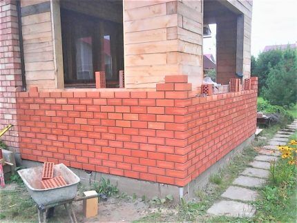 External facing brickwork