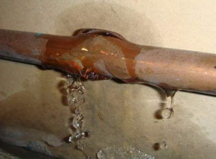 Consequences of water hammer in the water supply system
