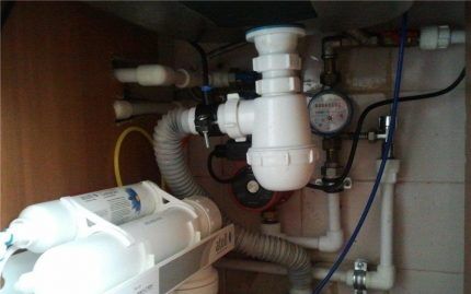 Flow pump in a water supply system