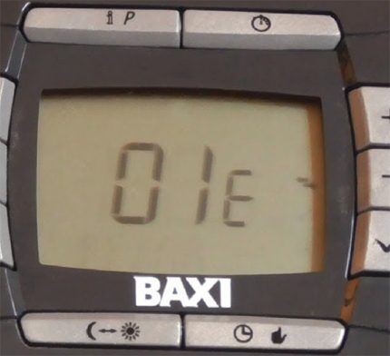 Baxi-Fehlercode 01E