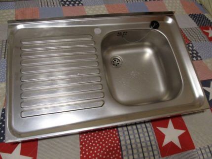 Overhead steel sink bowl