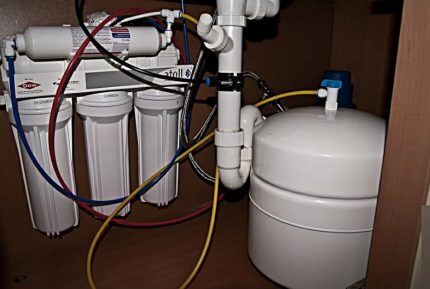 Sistema de purificación de agua para el hogar.