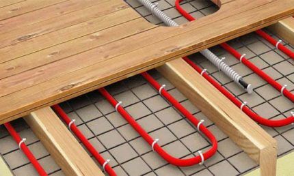 Installation of a heated floor system
