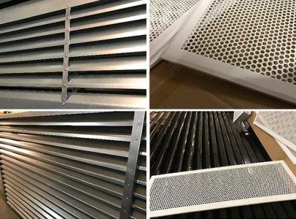 Types de grilles de ventilation