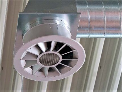 Ventilateur d'extraction dans le tuyau