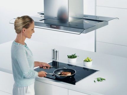 Hotte sur cuisinière électrique