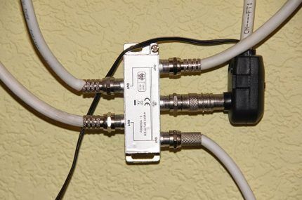 TV antenna splitter