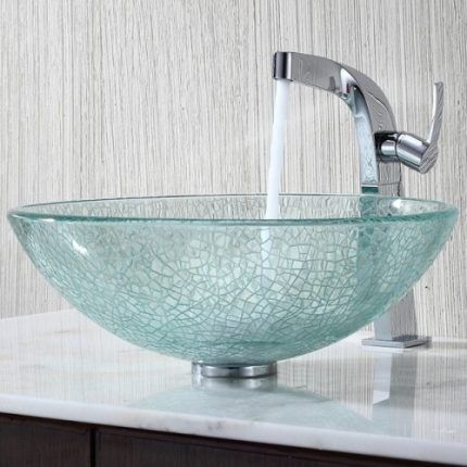 Glass mini toilet sink