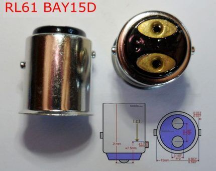 Lamp with b15d socket