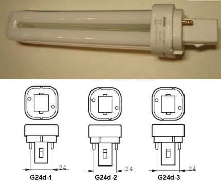 Lamper med sokkel g24d-*