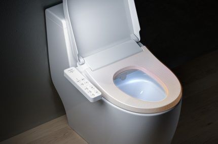 Smart lid with bidet function for the toilet
