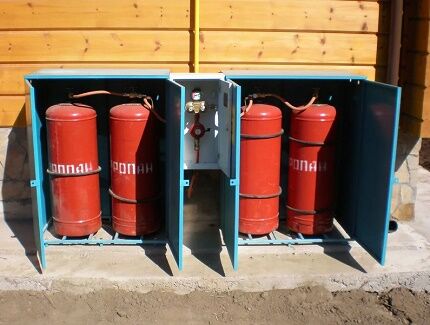 Bouteilles pour une maison privée sans gaz