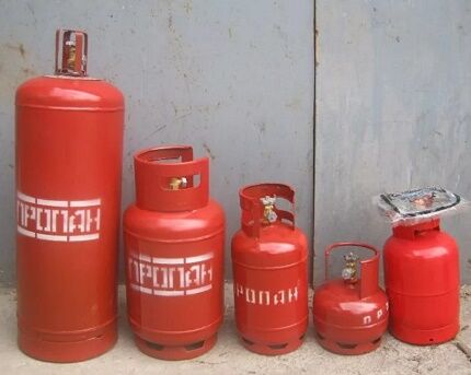 Types of gas cylinders