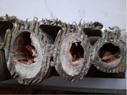 Dirty heat exchanger