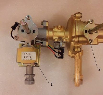 Injap solenoid pemanas air gas